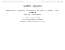 Tablet Screenshot of paintboxsoapworks.com